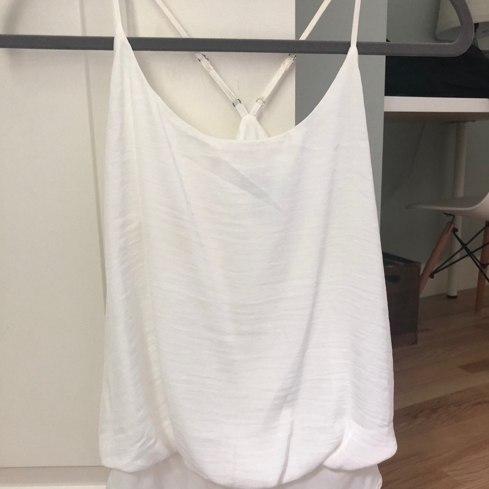 White flowy body suit